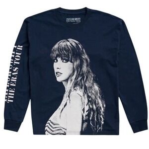 Taylor Swift The Eras Tour Midnights Longsleeve Authentic T-Shirt, Sz L